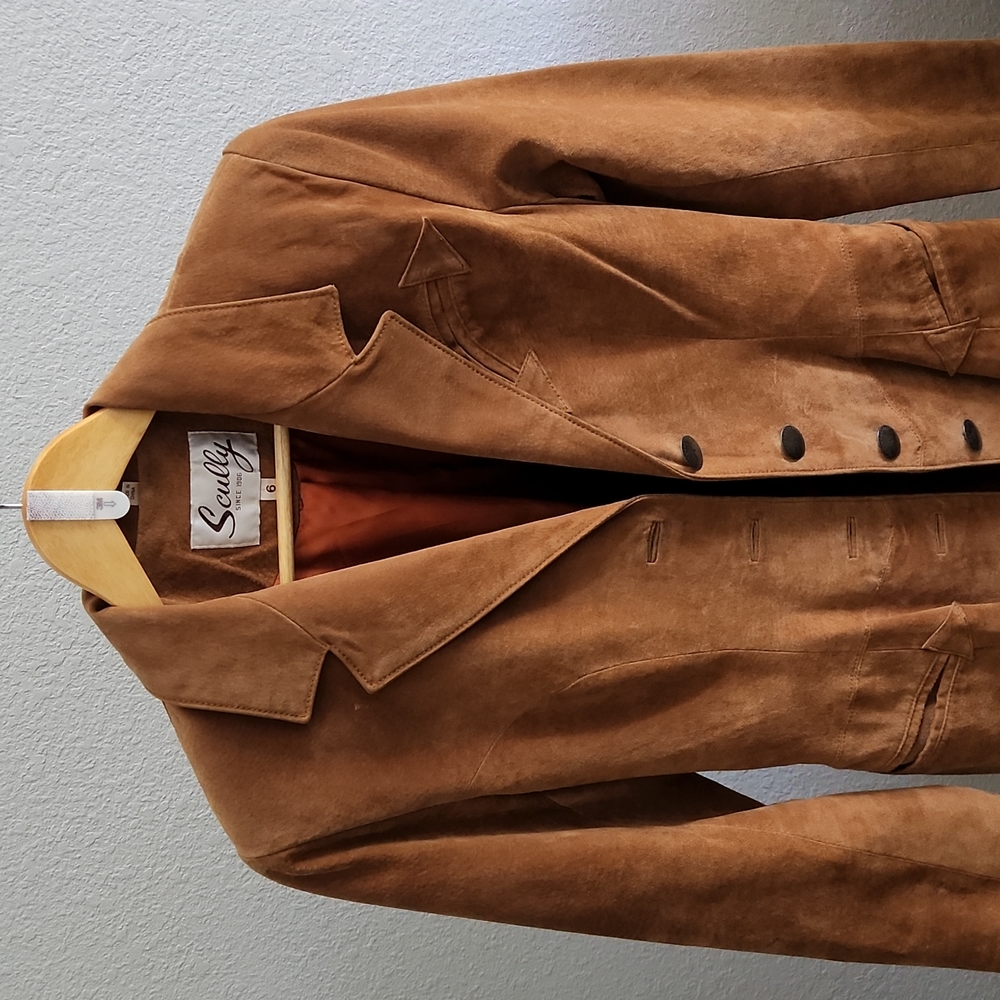 Scully Tan Leather Jacket, Size 6